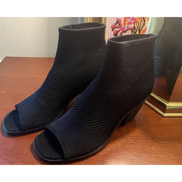 Eileen Fisher "Ark" stretch knit fabric sock booties NEW $245 - Picture 3 of 6